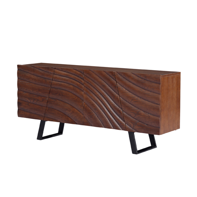 SB-16050 Luxurious Marble Top Sideboard Exquisite Veining Ample Storage